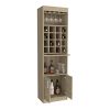 Being Kava Bar Cabinet, Double Door, Two Shelves, Sixteen Built-in Wine Rack -Light Pine