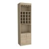 Being Kava Bar Cabinet, Double Door, Two Shelves, Sixteen Built-in Wine Rack -Light Pine