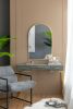 24" x 36" Arched Accent Mirror with Gold Metal Frame for Bathroom, Bedroom, Entryway Wall