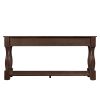 63inch Long Wood Console Table with 3 Drawers and 1 Bottom Shelf for Entryway Hallway Easy Assembly Extra-thick Sofa Table( Light Espresso)