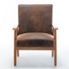 25.38'' Wide Classic Mid-Century Modern Arm Chair, Light Brown