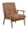 25.38'' Wide Classic Mid-Century Modern Arm Chair, Light Brown