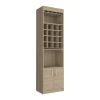 Being Kava Bar Cabinet, Double Door, Two Shelves, Sixteen Built-in Wine Rack -Light Pine