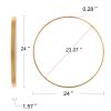 24" Wall Circle Mirror Large Round Gold Farmhouse Circular Mirror for Wall Decor Big Bathroom Make Up Vanity Mirror Entryway Mirror