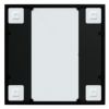 Black Metal Square Pane Wall Mirror