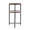 Small Coffee Tables 2-tier Modern Sofa Side Table with Wood Storage Shelf Living Room End Tables Nightstands (Walnut Brown)