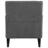 Upholstered Accent Chair Tufted Armchair for Living Room and Bedroom, Dark Grey