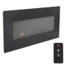 ZOKOP 42 Inch 1400W Wall Hanging Fireplace, Single Color, Fake Wood, Heating Wire, With Small Remote Control, Black RT