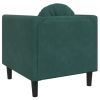 Dark Green Velvet Sofa Chair, Padded Seat, Armrest & Backrest with Button Tufted Pillow Cushion