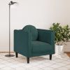 Dark Green Velvet Sofa Chair, Padded Seat, Armrest & Backrest with Button Tufted Pillow Cushion