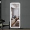 65"x24" Full Length Floor Mirror LED Whole Body Mirror, Wall Mounted Hanging Mirror with Lights, Makeup Vanity Mirror