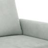 Sofa Chair Light Gray 23.6" Velvet