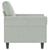 Sofa Chair Light Gray 23.6" Velvet