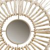 Set of 3 Round Natural Fiber Wall Decor Mirrors