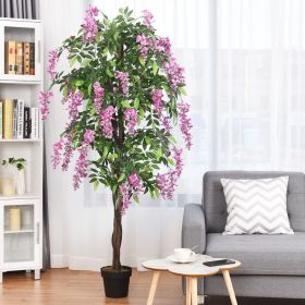 6 Foot Artificial Wisteria Silk Indoor or Outdoor Tree