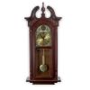 Bedford Clock Collection 38 Inch Chiming Pendulum Wall Clock in Cherry Oak Finish