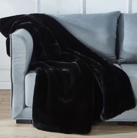 50" x 60" Cassilda Luxury Chinchilla Faux Fur Throw Blanket (Color: as Pic)