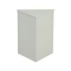 Triangle Bathroom Storage Cabinet with Adjustable Shelves in Gray, White & Oak